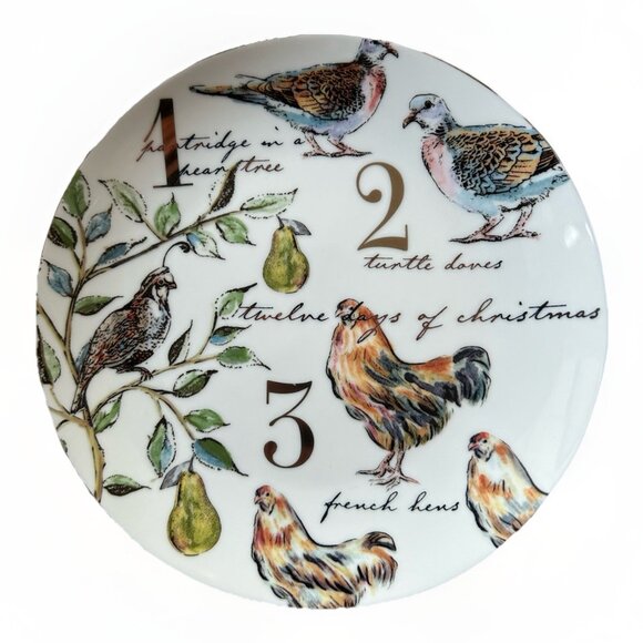 Better Homes And Gardens 12 Days Of Christmas 8" Dessert/Salad Plate Set Of 4 - Picture 2 of 8